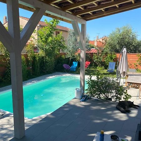 Cugnaux Toulouse Metropole Ouest Chambre Privee De Luxe - Sdb Wc Privee Terrasse Piscine Aqua Bike Luaran gambar
